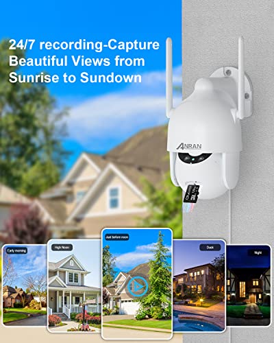 ANRAN Security Camera Outdoor with Spotlight and Siren