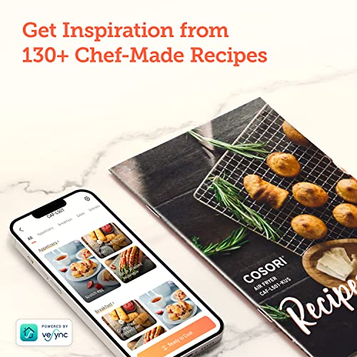 COSORI Air Fryer 5Qt(4.7L), 9-In-1 Less Oil Airfryer Oven, UP to 450℉, Quiet Operation, 30 Exclusive Recipes, Nonstick Basket, Compact, Dishwasher Safe