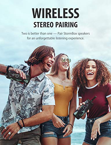 Tribit StormBox Bluetooth Speaker - 24W Portable Speaker, 360° Full Surround Sound, Enhanced Bass, Wireless Dual Pairing, IPX7 Waterproof, 20-Hour Playtime, 66ft Bluetooth Range Outdoor Speaker