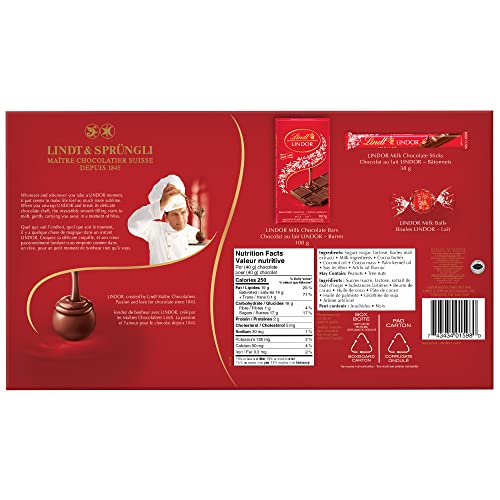 Lindt Lindor Milk Chocolate Collection – 836g Variety Pack