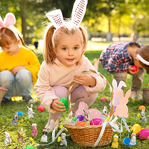 Dokeawo Easter Eggs Filled with Toys, 10Pcs Easter Eggs with 10Pcs Mini Pull-back Car Toys for Easter Egg Hunt, Easter Gifts for Kids, Easter Basket Stuffers for Kids