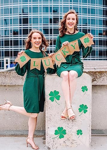 PRETTYGARDEN Women’s Elegant Long Lantern Sleeve Short Dress Crewneck Tie Waist Knit Cocktail Dress Dark Green