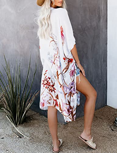 Bsubseach Pom Pom Kimono Cover Up for Bathing Suit Women Half Sleeve Cardigan Summer Bikini Beachwear Black