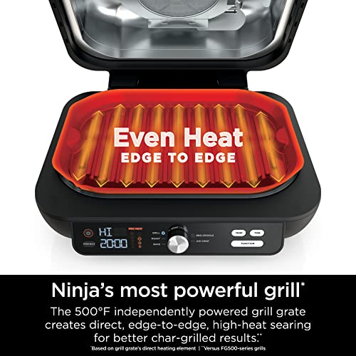Ninja AG300C Foodi 4-in-1 Indoor Grill With 4-Quart (3.8L) Air Fryer, Roast, Bake, and Cyclonic Grilling Technology, (Canadian Version)