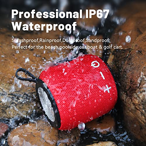 Sanag Portable Bluetooth Speaker, Bluetooth 5.0 Dual Pairing Loud Wireless Mini Speaker, 360 HD Surround Sound & Rich Stereo Bass,24H Playtime, IPX67 Waterproof for Travel, Outdoors, Home and Party