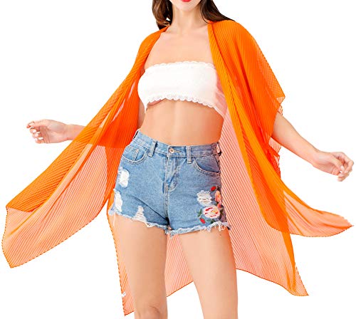 Belle Dame Women’s Sheer Chiffon Draped Kimono Loose Cardigan
