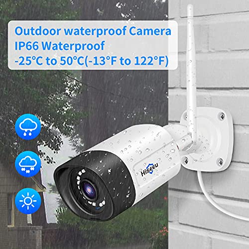 【5X Optical Zoom,2K】 Hiseeu Pan/Tilt/Zoom Security Camera,3 Megapixels Outdoor Wireless Surveillance Camera,Floodlights Full Color Night Vision,Two Way Audio,IP66 Waterproof, Motion Detection…