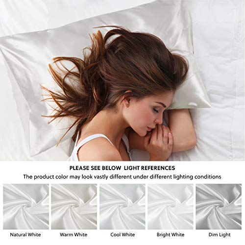 Bedsure Satin Pillow Cases 2 Pack Queen -