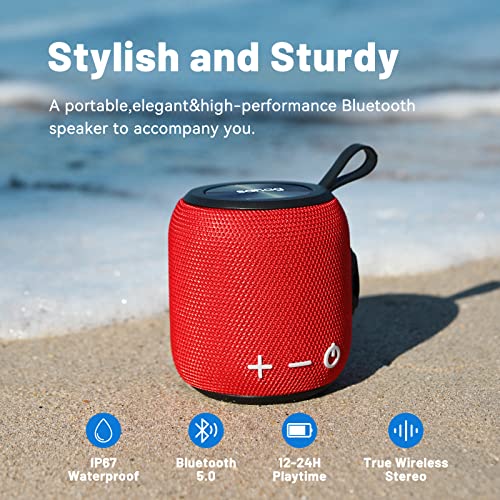 Sanag Portable Bluetooth Speaker, Bluetooth 5.0 Dual Pairing Loud Wireless Mini Speaker, 360 HD Surround Sound & Rich Stereo Bass,24H Playtime, IPX67 Waterproof for Travel, Outdoors, Home and Party