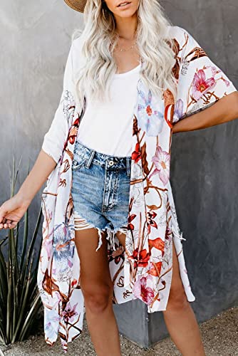 Bsubseach Pom Pom Kimono Cover Up for Bathing Suit Women Half Sleeve Cardigan Summer Bikini Beachwear Black