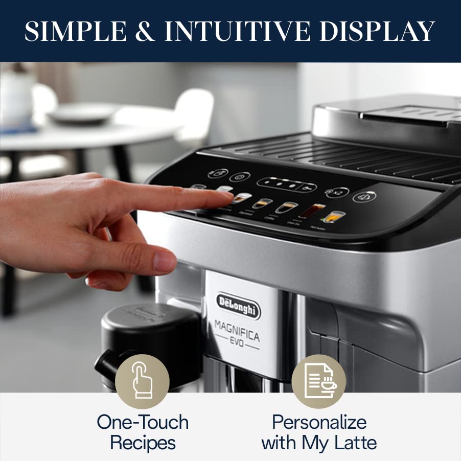 De'Longhi ECAM29084SB Magnifica Evo with LatteCrema System Coffee and Espresso Machine, Silver