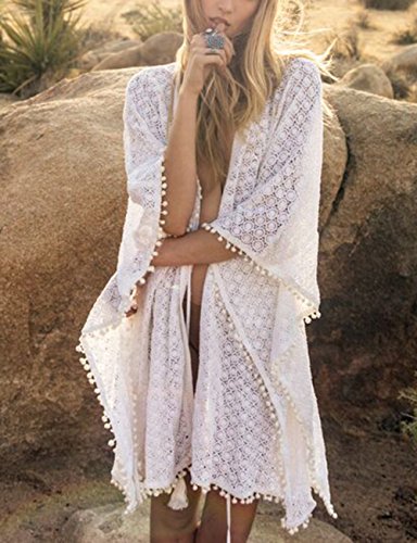 Bsubseach Women's Blue Print Chiffon Bikini Swimsuit Cover Ups