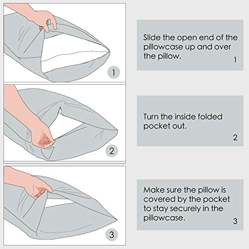 Bedsure Satin Pillow Cases 2 Pack Queen -