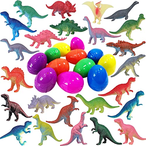 Dokeawo Easter Eggs Filled with Toys, 10Pcs Easter Eggs with 10Pcs Mini Pull-back Car Toys for Easter Egg Hunt, Easter Gifts for Kids, Easter Basket Stuffers for Kids