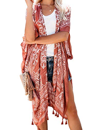 Bsubseach Pom Pom Kimono Cover Up for Bathing Suit Women Half Sleeve Cardigan Summer Bikini Beachwear Black