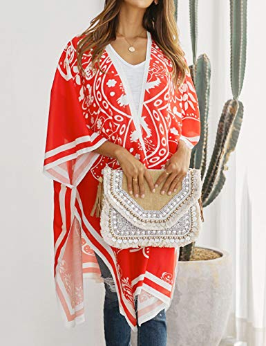 Bsubseach Pom Pom Kimono Cover Up for Bathing Suit Women Half Sleeve Cardigan Summer Bikini Beachwear Black