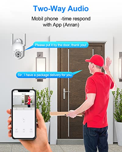 ANRAN Security Camera Outdoor with Spotlight and Siren