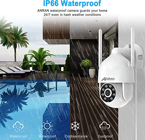 ANRAN Security Camera Outdoor with Spotlight and Siren