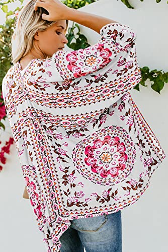 Bsubseach Pom Pom Kimono Cover Up for Bathing Suit Women Half Sleeve Cardigan Summer Bikini Beachwear Black