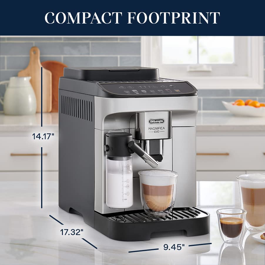De'Longhi ECAM29084SB Magnifica Evo with LatteCrema System Coffee and Espresso Machine, Silver