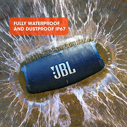 JBL Charge 5 Portable Bluetooth Speaker with Deep Bass, IP67 Waterproof and Dustproof, Up To 20 Hours of Playtime, Built-in Powerbank - Black