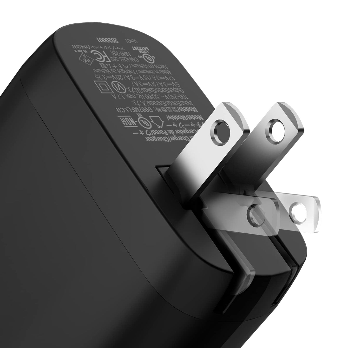 Amazon Basics 30W One-Port GaN USB-C Wall Charger with Power Delivery PD for Tablets & Phones (iPhone 14/13/12/11/X,iPad,Samsung)-White (non-PPS)