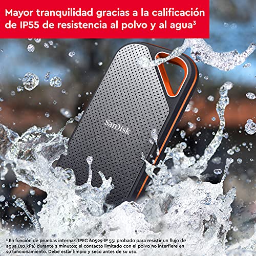 SanDisk 2TB Extreme PRO Portable SSD - Up to 2000MB/s - USB-C, USB 3.2 Gen 2x2 - External Solid State Drive - SDSSDE81-2T00-G25