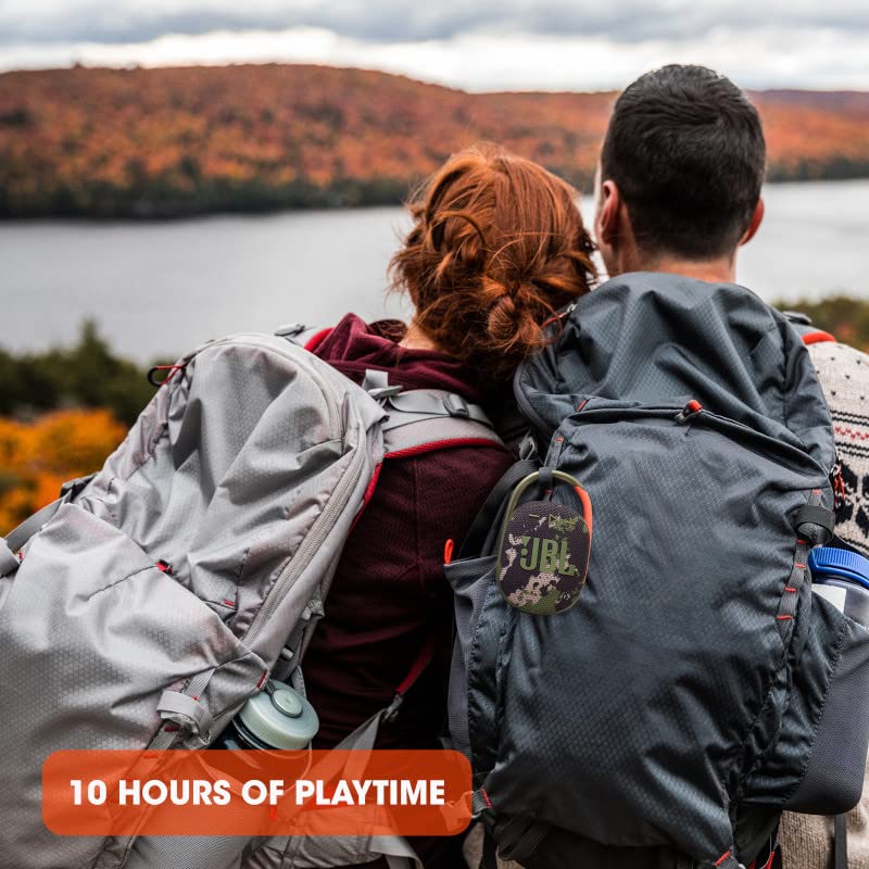 JBL Clip 4 - Portable Mini Bluetooth Speaker, Big Audio and Punchy bass, Integrated Carabiner, IP67 Waterproof and dustproof, 10 Hours of Playtime, Speaker for Home, Outdoor and Travel - (Blue)