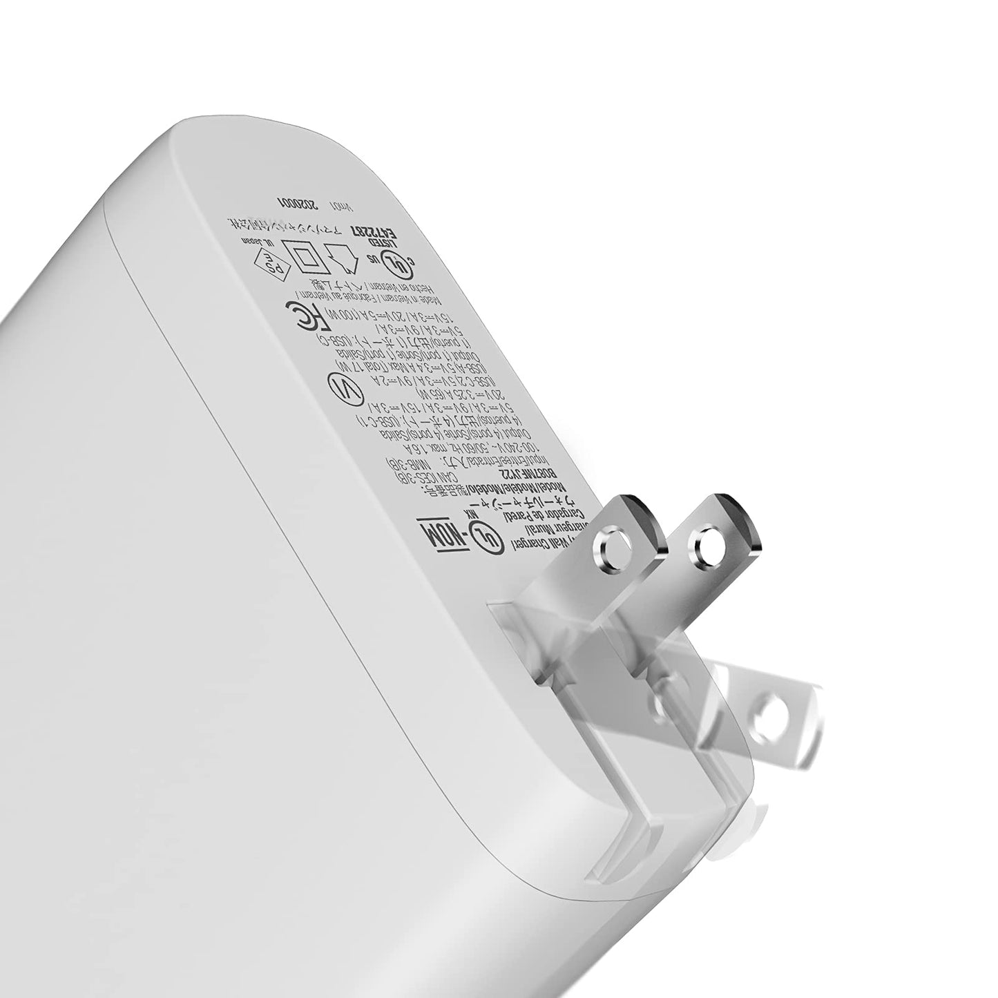 Amazon Basics 30W One-Port GaN USB-C Wall Charger with Power Delivery PD for Tablets & Phones (iPhone 14/13/12/11/X,iPad,Samsung)-White (non-PPS)