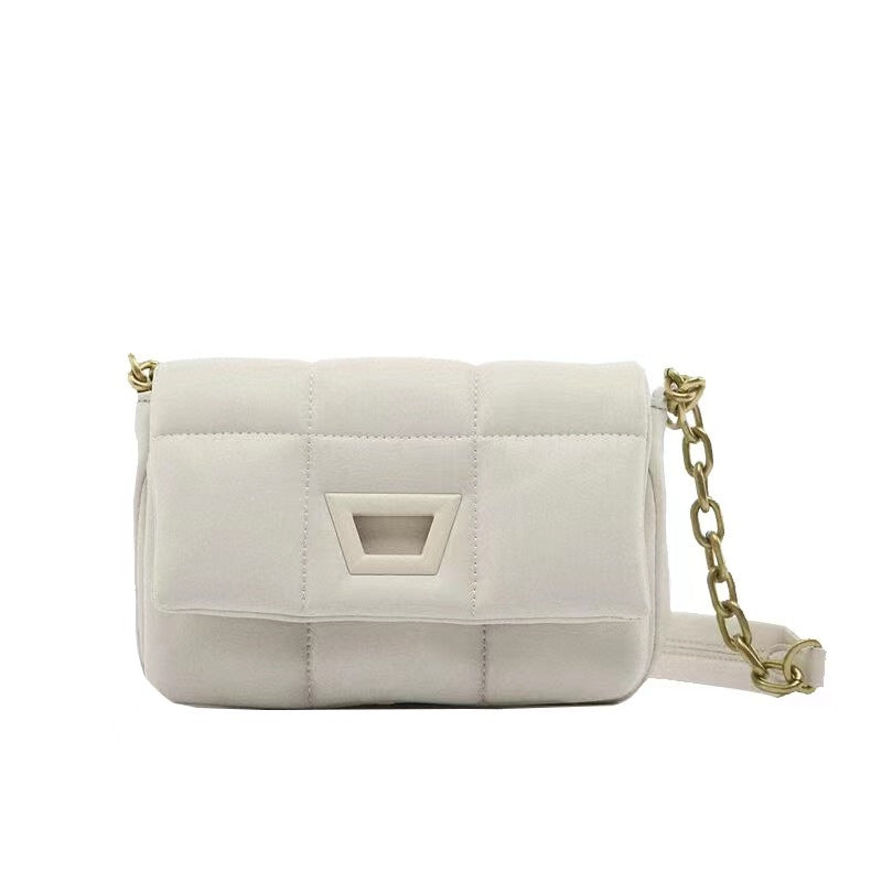 Mini Quilted Embroidered Shoulder Bag Chain