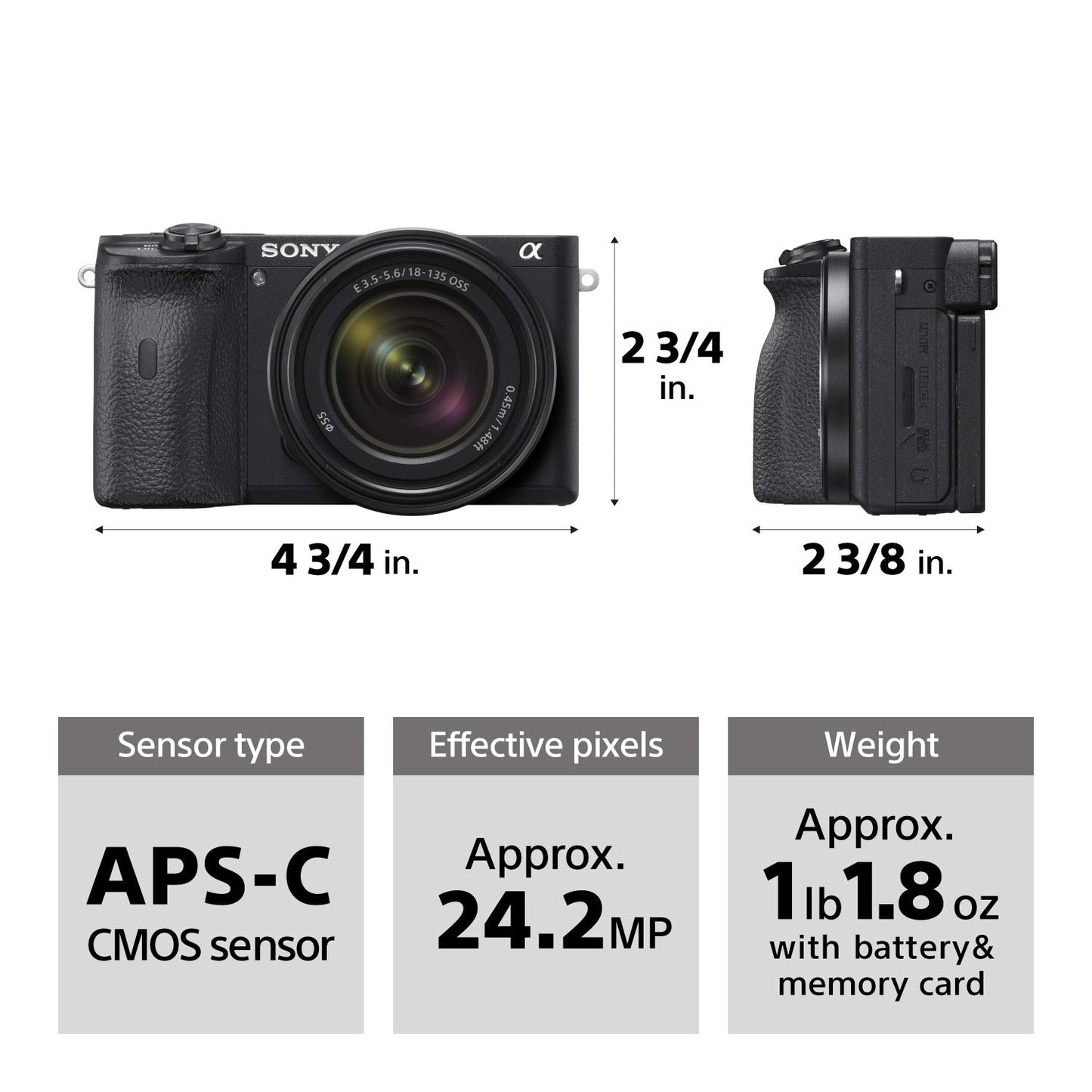 Sony ILCE6600/B Alpha A6600 Mirrorless Camera