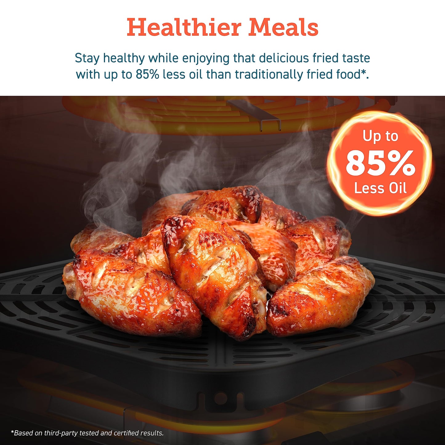 COSORI Air Fryer 5Qt(4.7L), 9-In-1 Less Oil Airfryer Oven, UP to 450℉, Quiet Operation, 30 Exclusive Recipes, Nonstick Basket, Compact, Dishwasher Safe