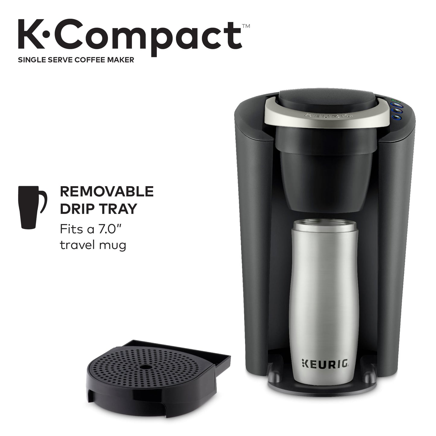 Keurig K-Compact Single-Serve K-Cup Pod Coffee Maker, Moonlight Grey