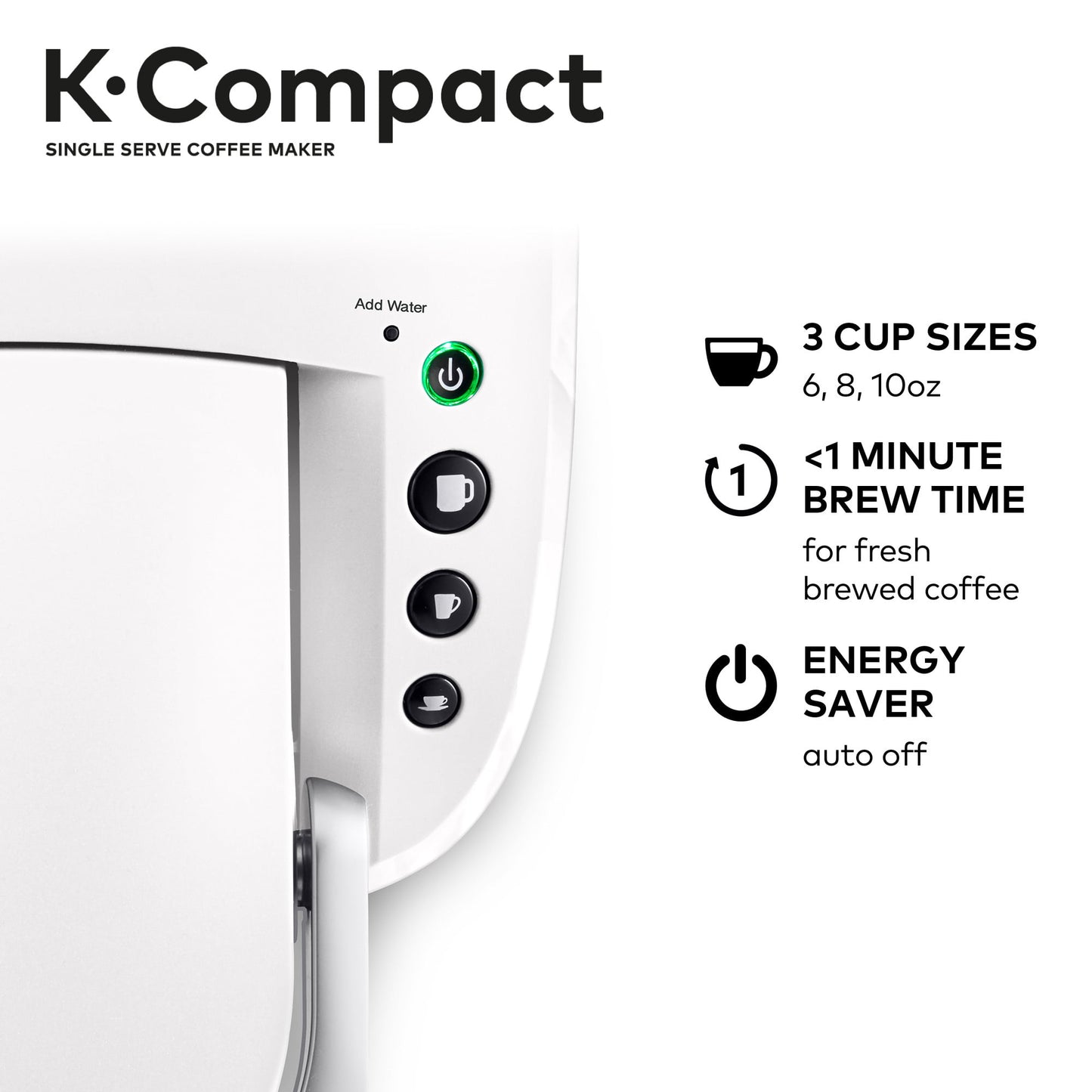 Keurig K-Compact Single-Serve K-Cup Pod Coffee Maker, Moonlight Grey