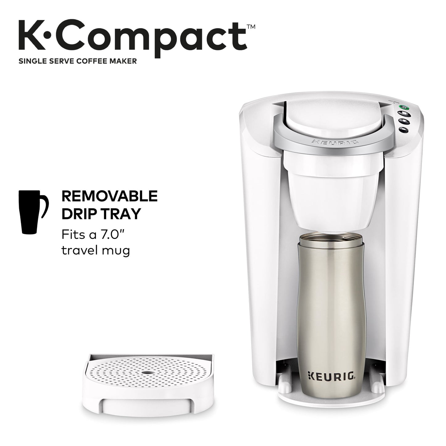 Keurig K-Compact Single-Serve K-Cup Pod Coffee Maker, Moonlight Grey