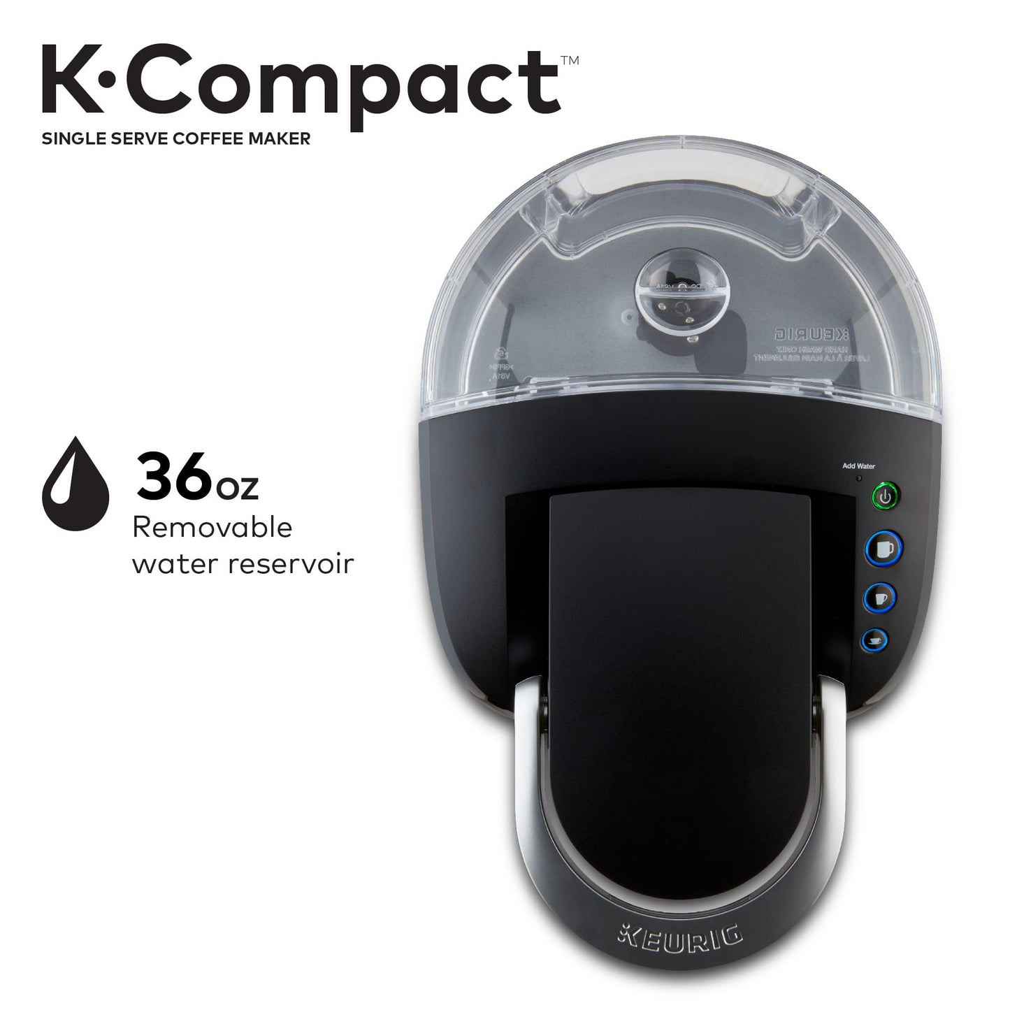 Keurig K-Compact Single-Serve K-Cup Pod Coffee Maker, Moonlight Grey