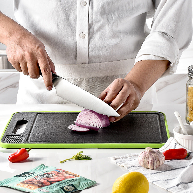 Double-side Cutting Board With Defrosting Function Chopping Board Kitchen Grinding Cutting Board With Knife SharpenerWith Defrosting Function Chopping Board Kitchen Grinding Cutting Board With Knife Sharpener