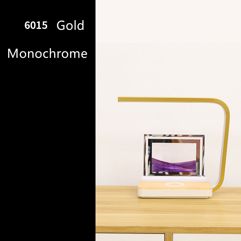 Creative Lamp Decompression Cure Bedroom Quicksand Painting Hourglass Pendant 3D Night LED Light