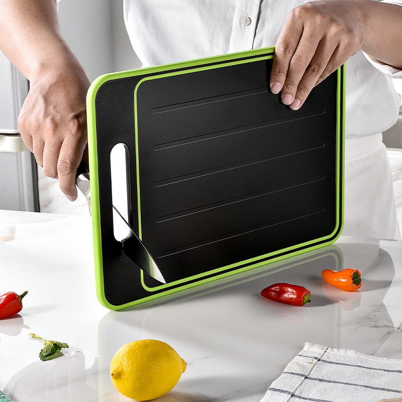 Double-side Cutting Board With Defrosting Function Chopping Board Kitchen Grinding Cutting Board With Knife SharpenerWith Defrosting Function Chopping Board Kitchen Grinding Cutting Board With Knife Sharpener