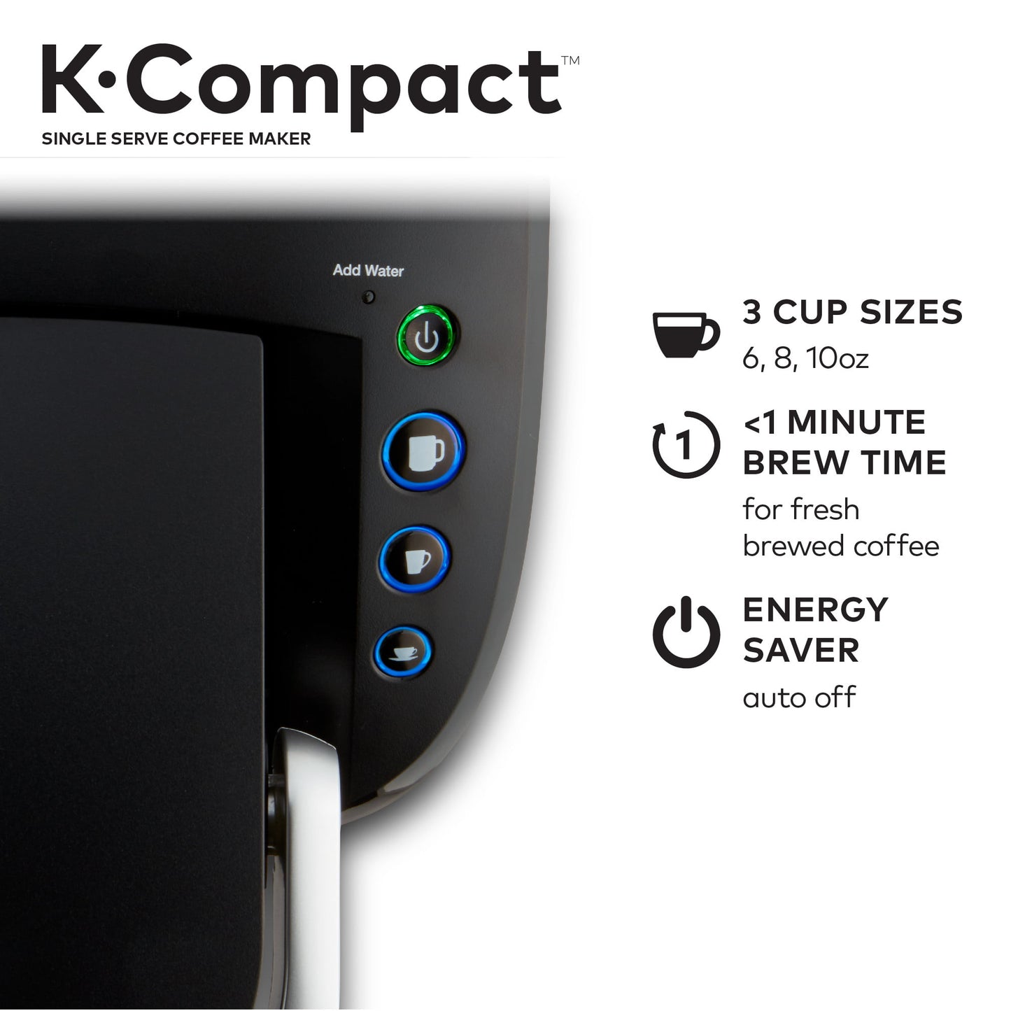 Keurig K-Compact Single-Serve K-Cup Pod Coffee Maker, Moonlight Grey