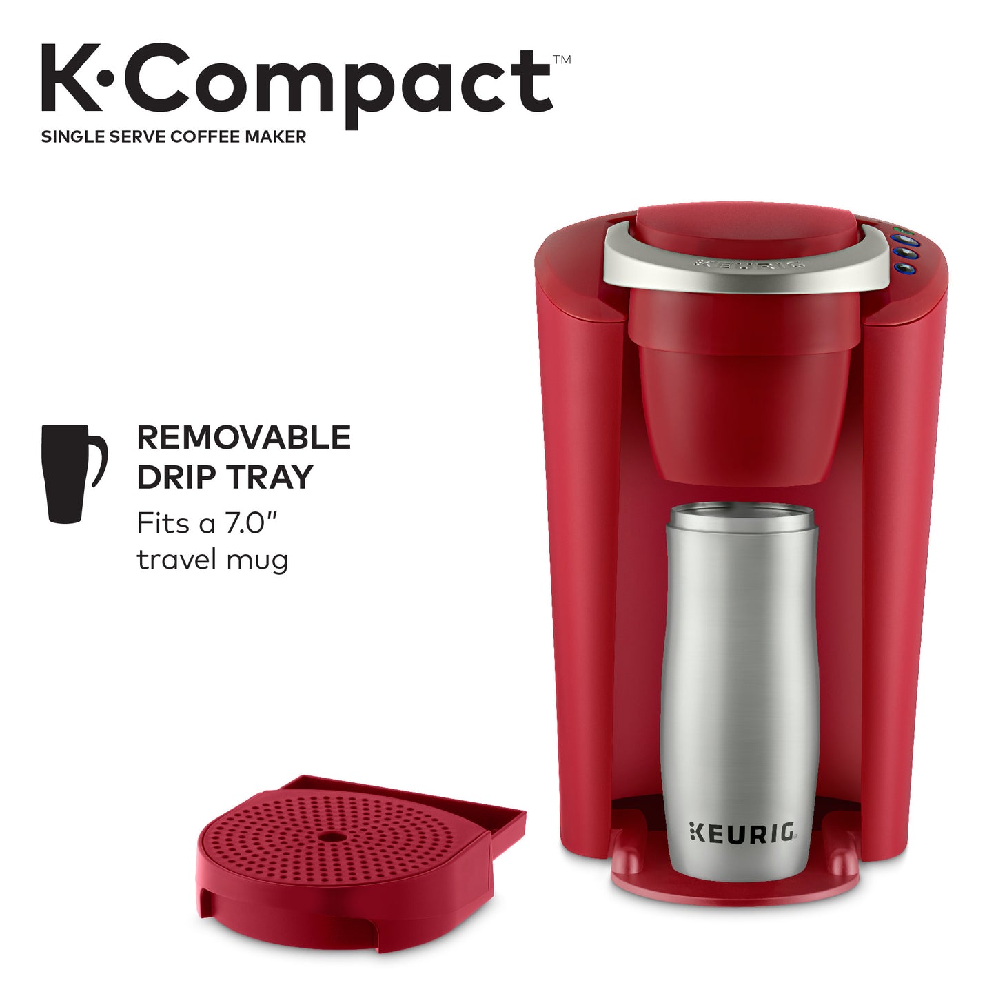 Keurig K-Compact Single-Serve K-Cup Pod Coffee Maker, Moonlight Grey